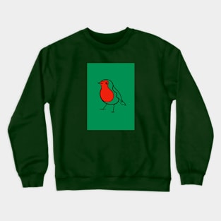 Robin Redbreast (Green Version) Crewneck Sweatshirt